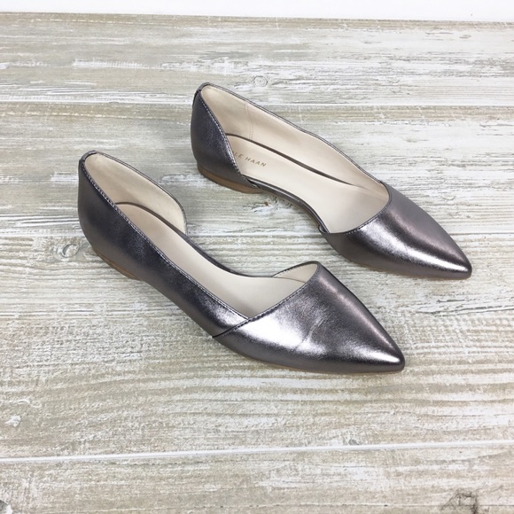 pewter flat shoes